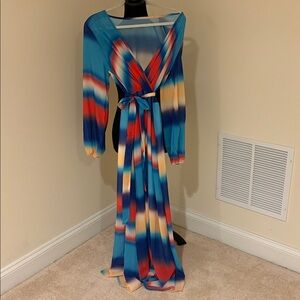 Vibrant Multicolor Maxi Dress